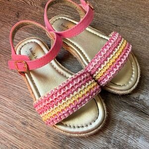 Haute Hippie Pink and Yellow Kids Sandals (Toddler size 7)